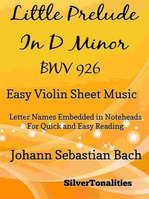 cover image of Littlest Prelude in D Minor BWV 926 Easy Violin Sheet Music